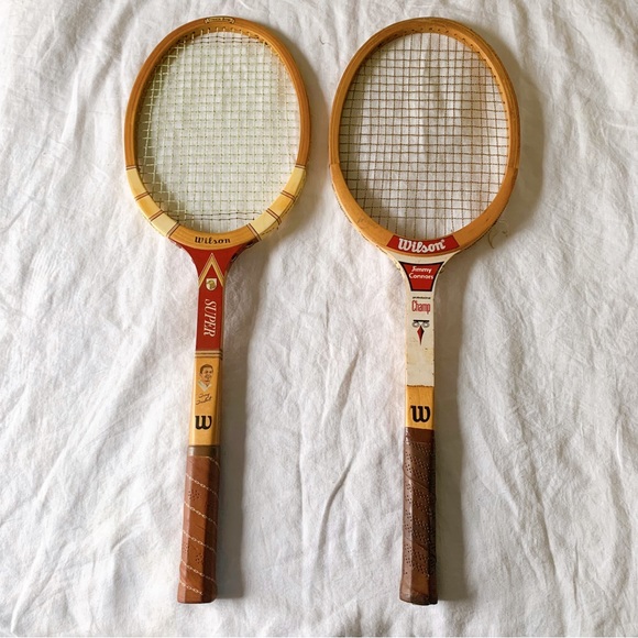 Wilson | Wall Decor | Vintage Pair Of Wooden Tennis Racquets Two | Poshmark